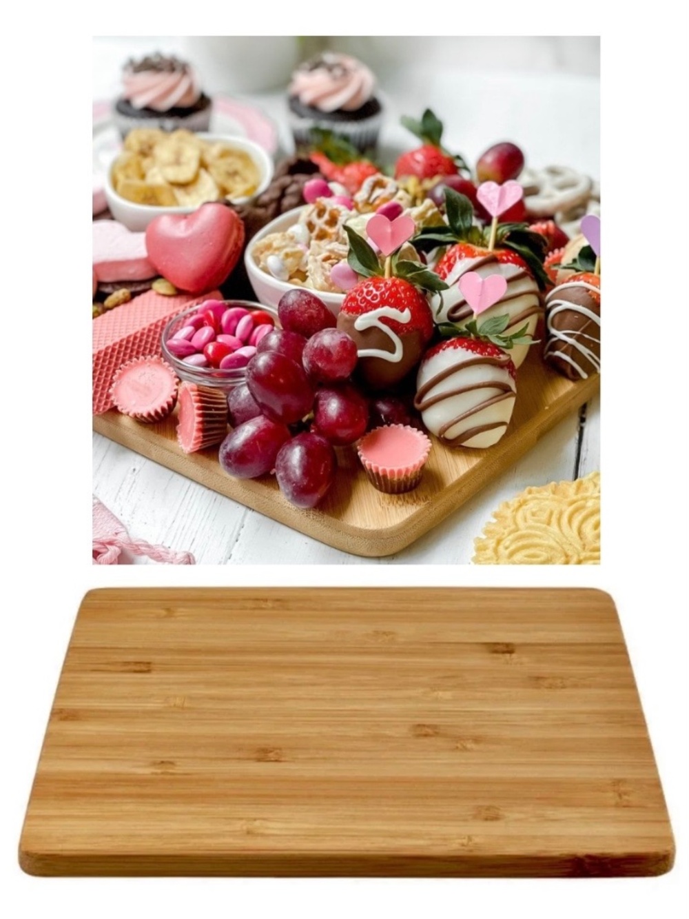 Bamboo Dessert & Cake Serving Board Mini Dessert & Sweets Serving Tray 8.75x6